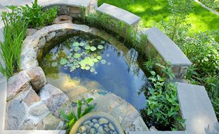 rainwater harvesting catchment pond tom mannion landscape design inc arlington va regional gardens