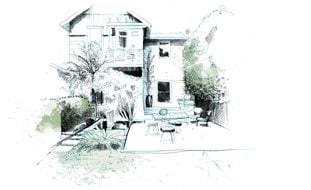 Backyard Patio Drawing
Ornamental Grasses in Pots
David Despau