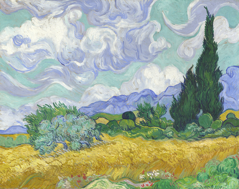 Van Gogh's A Wheatfield, with Cypresses Van Gogh's A Wheatfield, with Cypresses
