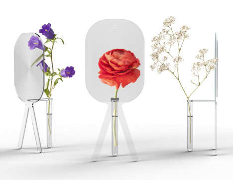 mirrored vase