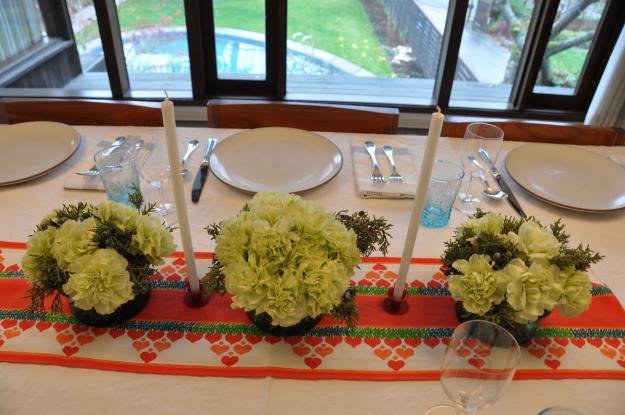 carnation holiday centerpiece