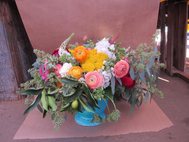 Kat Flower arrangement at the Brooklyn Flea