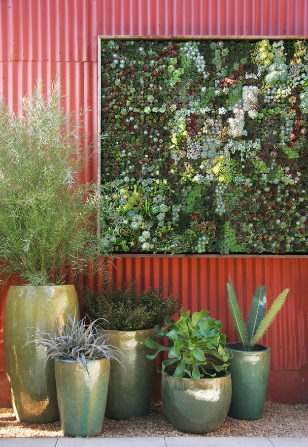 Grønne vægge meltdesignstudiomeltdesignstudio Hængende planteposer