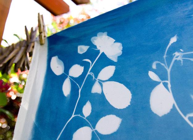 silk fabric with sun printing