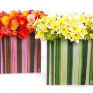 Floral Art Flax Leaf Vases