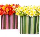 Floral Art Flax Leaf Vases