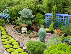 Asian Style Rock Garden, Rock Garden With Blue Screen
Garden Design
Calimesa, CA