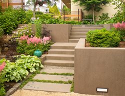 Concrete Steps In Terraced Yard, Hillside Landscape
Garden Design
Calimesa, CA