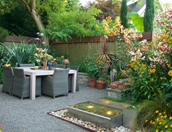 Contemporary Lighted Water Feature
Garden Design
Calimesa, CA