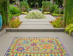 Mosaic Accent Walkway, Colorful Outdoor Mosaic
Garden Design
Calimesa, CA