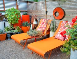 Orange Lounge Chairs, Orange Patio Decor
Garden Design
Calimesa, CA