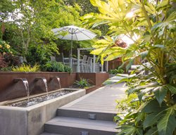 Outdoor Dining Terrace, Canopy Of Trees
Garden Design
Calimesa, CA