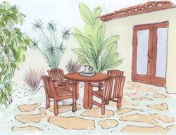Patio Drawing, Patio Sketch
Garden Design
Calimesa, CA