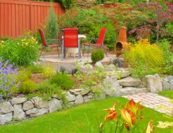 Raised Patio, Raised Outdoor Seating Area
Garden Design
Calimesa, CA