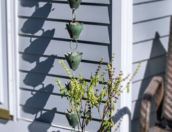 Tulip Cup Rain Chain, Rain Chain, Verde Copper 
NorthWindsCT
