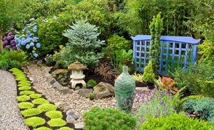 Asian Style Rock Garden, Rock Garden With Blue Screen
Garden Design
Calimesa, CA