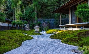 Zen Garden, Japanese Garden, Raked Gravel Garden
Shutterstock.com
New York, NY