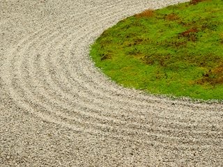Raked Gravel Zen Garden, Gravel, Zen Garden  Garden Design  Calimesa, CA