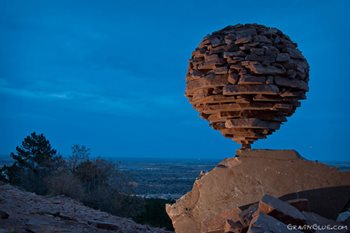 Balanced Rosk Sculpture Michael Grabb/Gravity Glue Boulder, CO