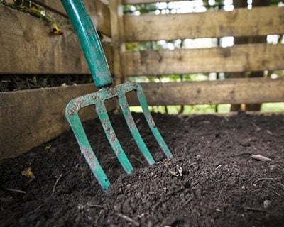 Pitchfork In Compost, Composting, Compost Bin
"Dream Team's" Portland Garden
Shutterstock.com
New York, NY