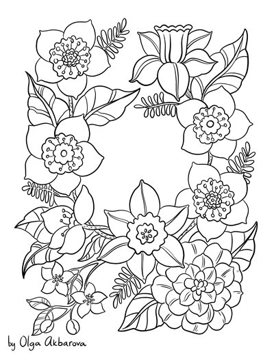 Coloring Book | Garden Design