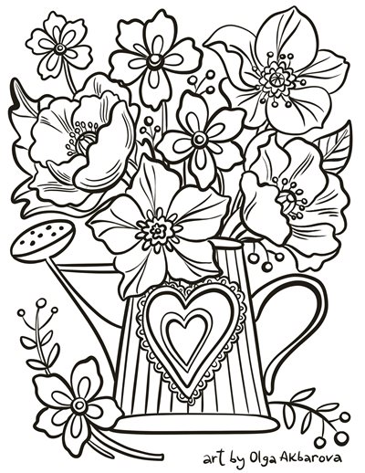 clip art design coloring pages