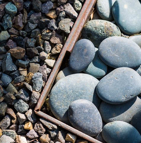 Mexican Pebbles, Gravel, Steel Edging
Lillyvilla Gardens
Portland, OR