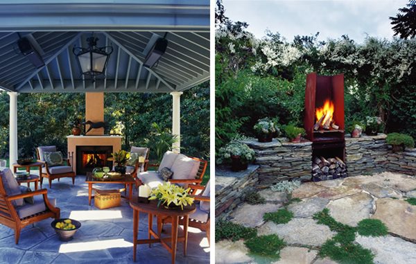 10 Great Outdoor Fireplaces Gallery, Outdoor Fireplace Landscape Design