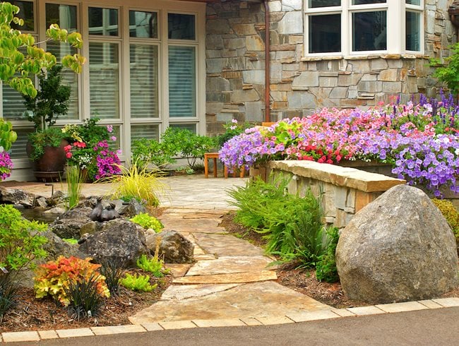 Front Yard Rock Garden Garden Design Calimesa, CA