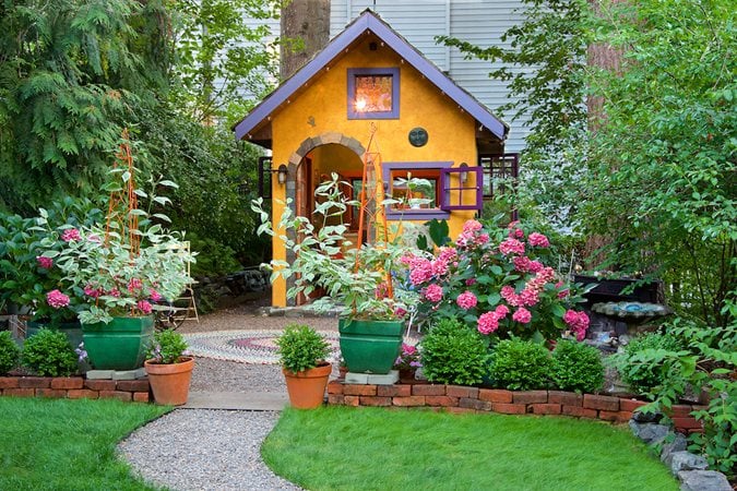 Fairy tale inspired garden artist studio