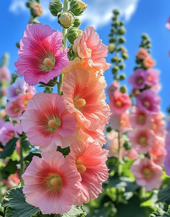 Growing Hollyhocks Planting Caring For Hollyhock Flowers Garden Design